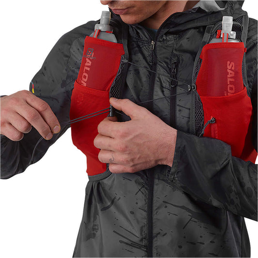Chaleco de hidratación Salomon Active Skin 8 Rojo gris, vista frontal