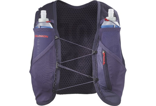 Chaleco de hidratación Salomon Active Skin 4 GRVL Morado, vista frontal