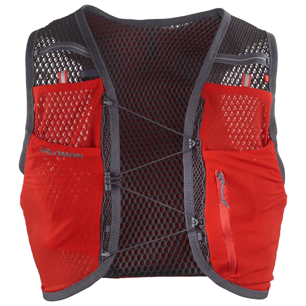 Chaleco de hidratación Salomon Active Skin 4 Rojo gris, vista trasera