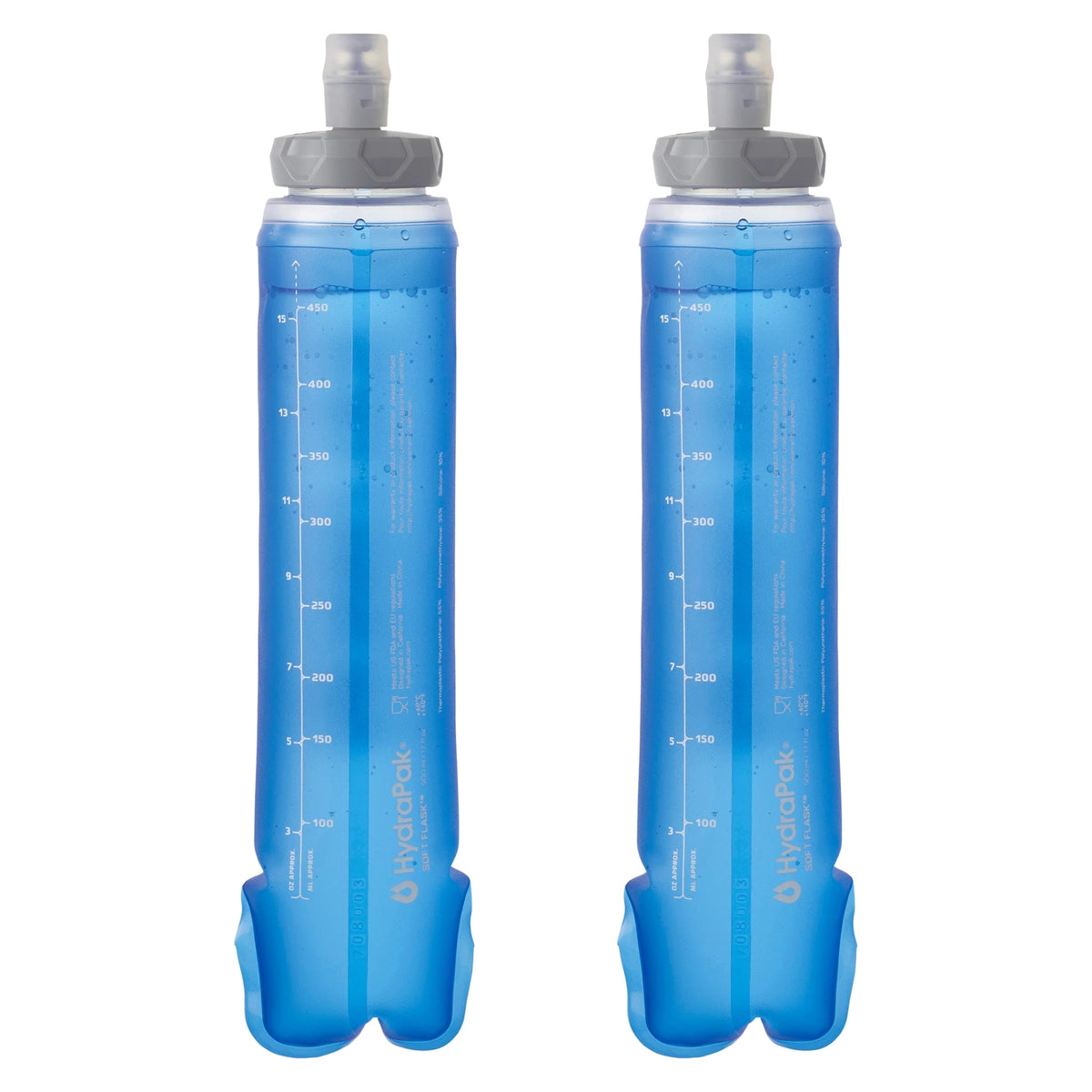 2 x soft flasks Salomon 500ml 42mm, pack de dos unidades en color azul