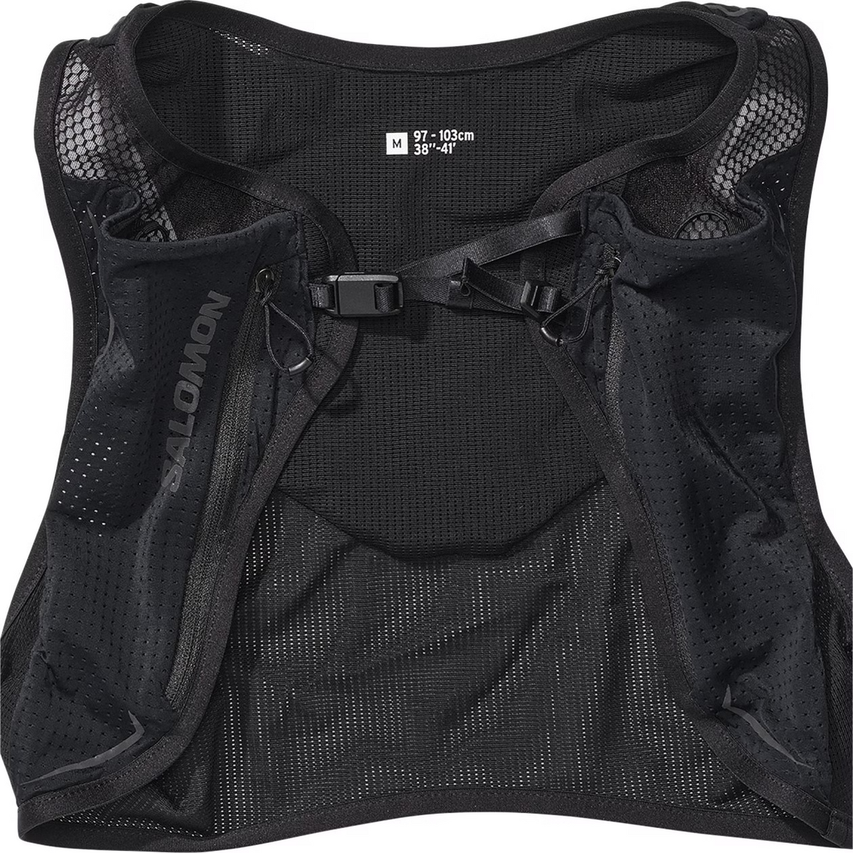 Cinturón de trail Salomon Pulse 2 Negro, vista frontal