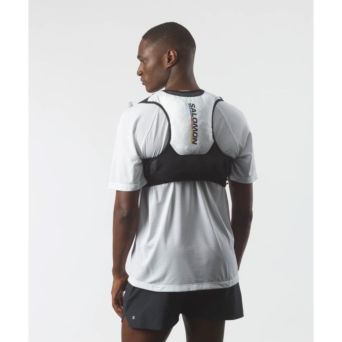 Chaleco de hidratación Salomon Sense Pro 6 Blanco negro, vista trasera