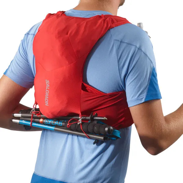 Chaleco de hidratación Salomon ADV Skin 5 Rojo, vista trasera