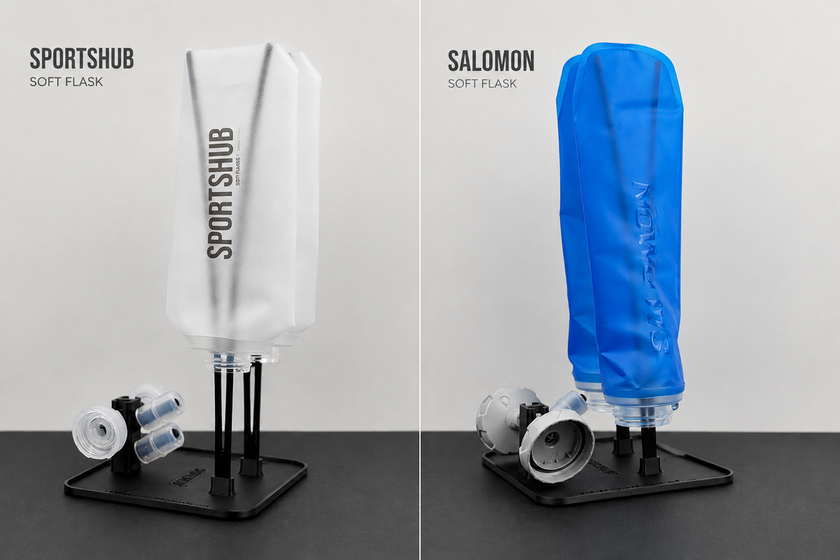 Soporte SportsHub con dos soft flasks Salomon