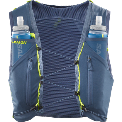 Chaleco de hidratación Salomon ADV Skin 12 Azul piedra, vista trasera