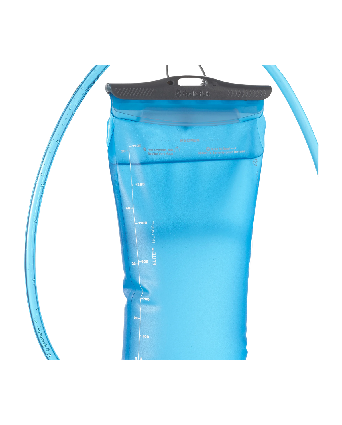 Depósito de hidratación Salomon Soft Reservoir 1,5 L, detalle del cierre superior