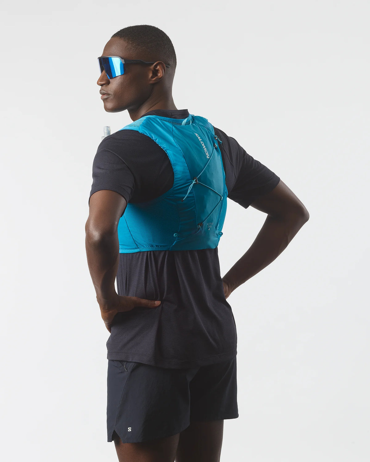 Chaleco de hidratación Salomon Active Skin 4 Azul cielo, vista trasera