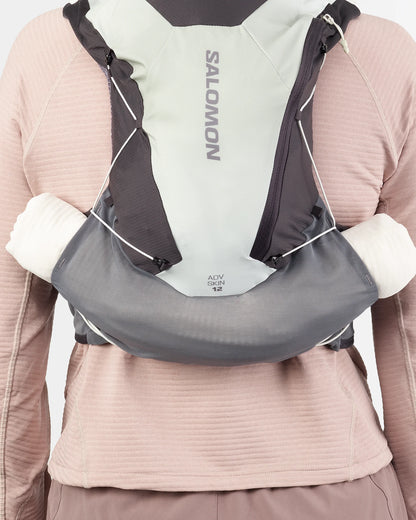 Chaleco de hidratación Salomon ADV Skin 12 Negro gris, detalle lateral