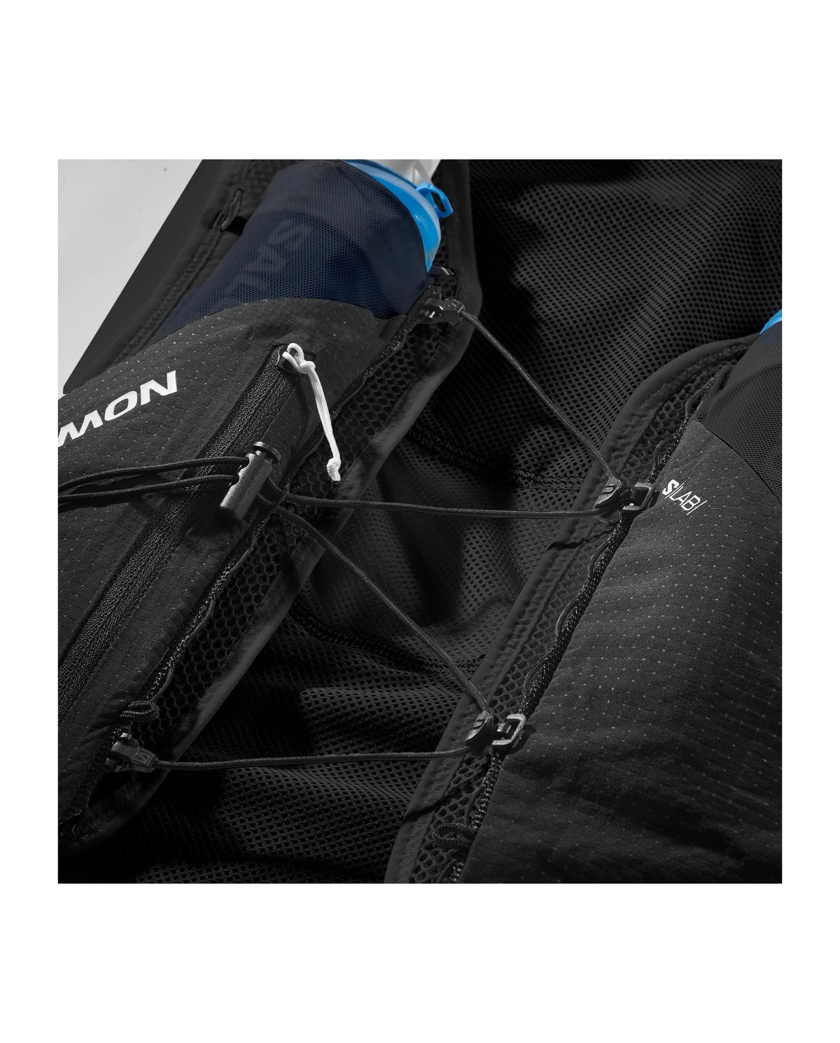 Chaleco de hidratación Salomon S/LAB Pulsar 3 Negro, detalle del compartimento trasero