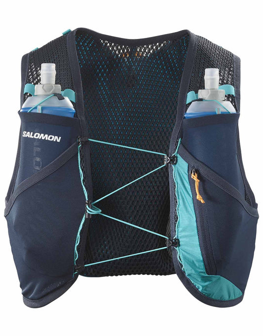 Chaleco de hidratación Salomon Active Skin 4 Turquesa, vista frontal