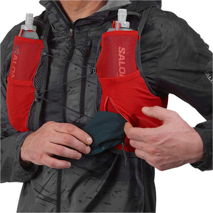 Chaleco de hidratación Salomon Active Skin 8 Rojo gris, vista trasera