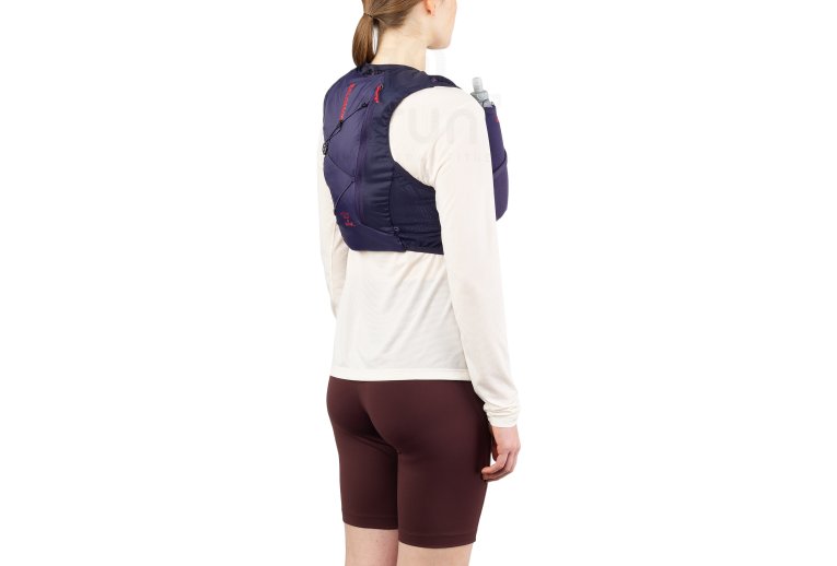 Chaleco de hidratación Salomon Active Skin 4 GRVL Morado, vista trasera