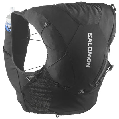 Chaleco de hidratación Salomon ADV Skin 12 para mujer negro, vista trasera