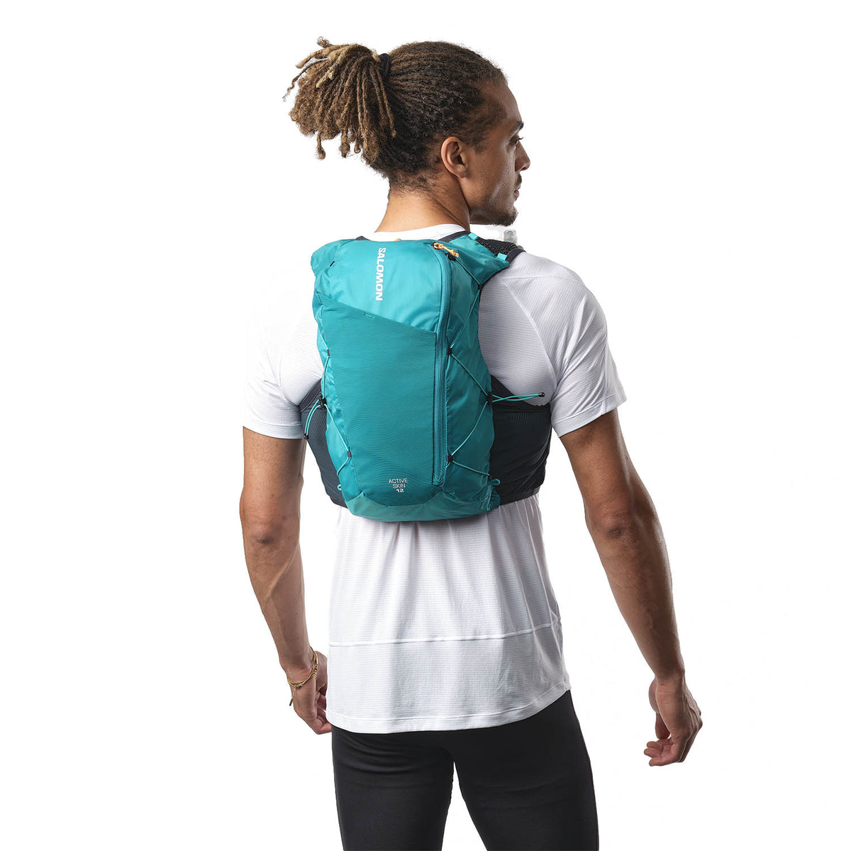 Chaleco de hidratación Salomon Active Skin 12 Turquesa, vista frontal