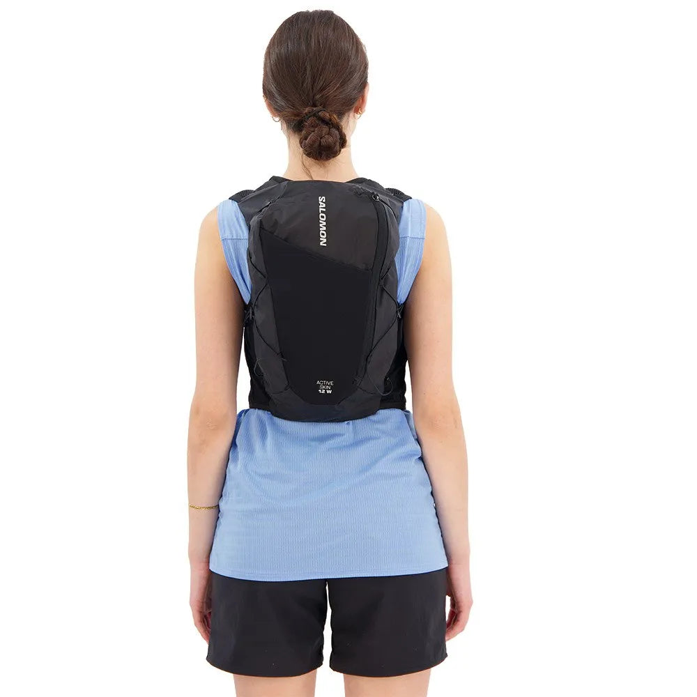 Chaleco de hidratación Salomon Active Skin 12 Mujer Negro, detalle lateral