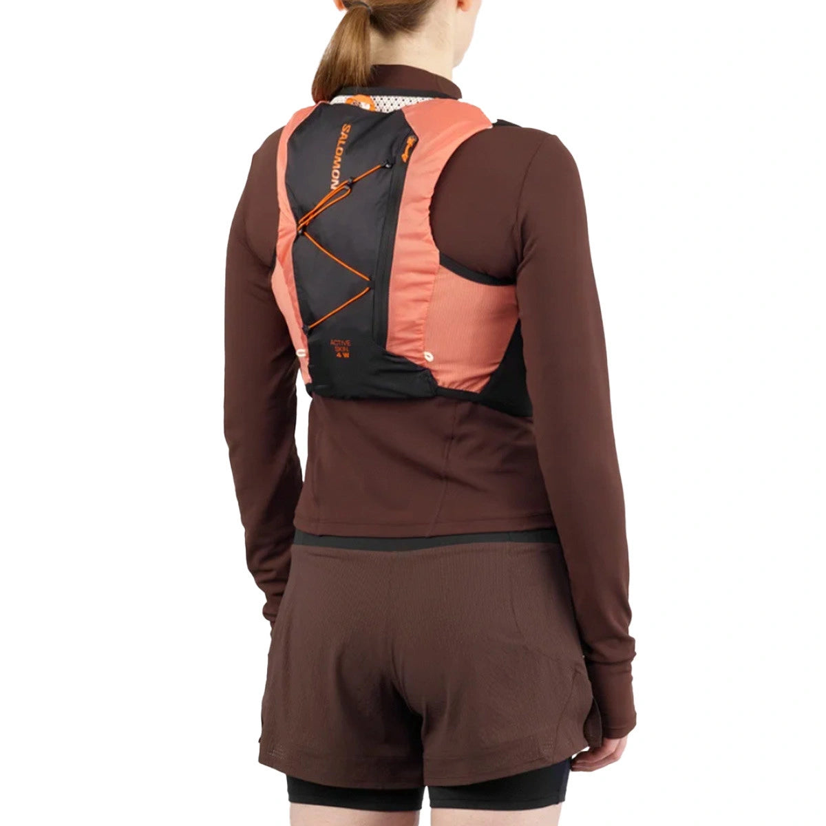 Chaleco de hidratación Salomon Active Skin 4 Mujer Rosa negro, vista trasera