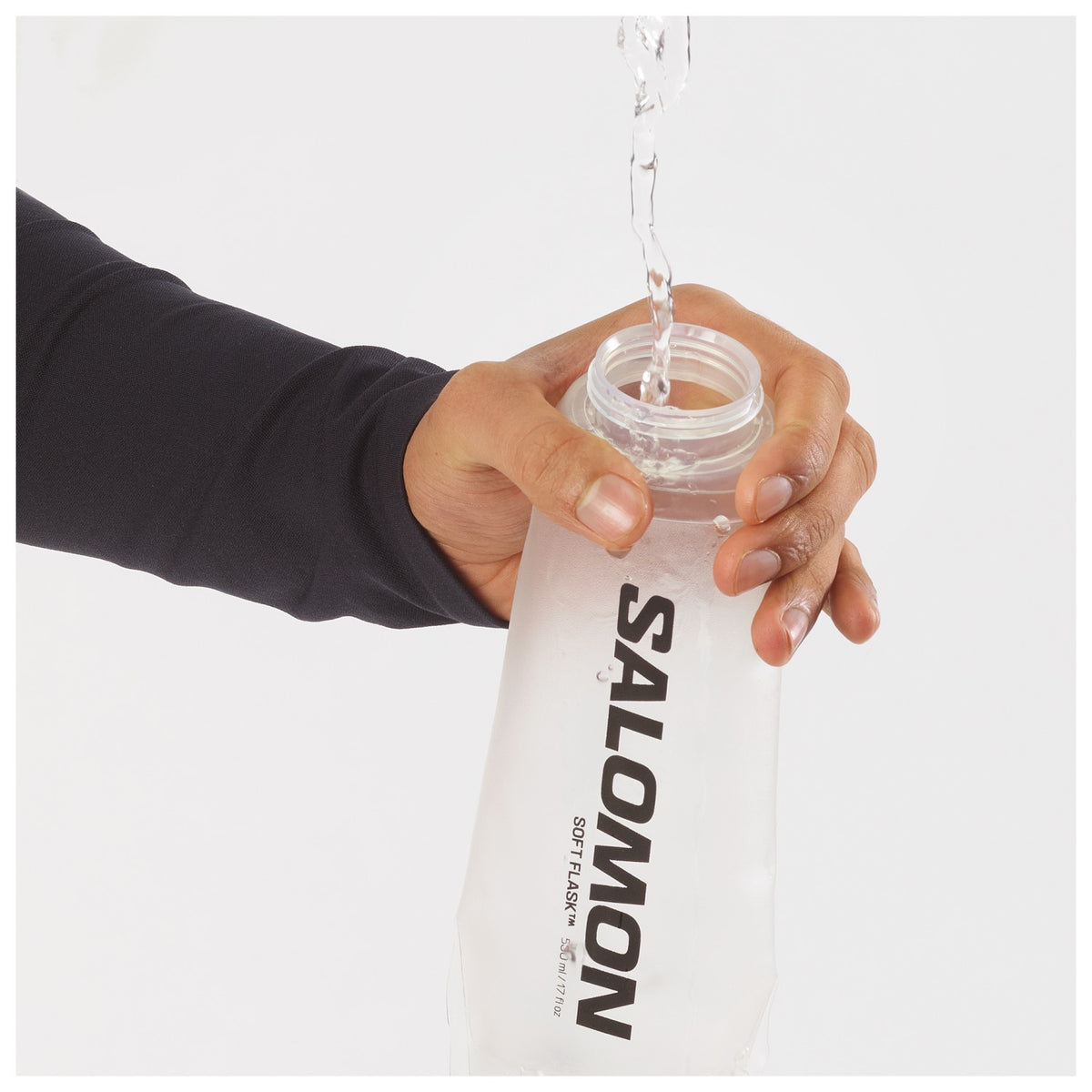 2 x soft flasks Salomon S/LAB Ultra 500ml 42mm, detalle del sistema de cierre