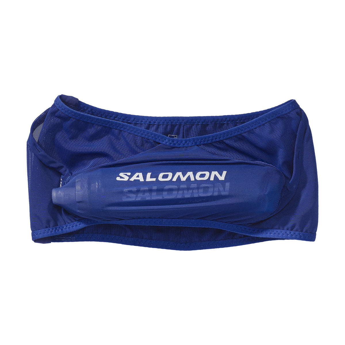 Cinturón de trail Salomon ADV Skin Belt Azul, detalle de los bolsillos frontales